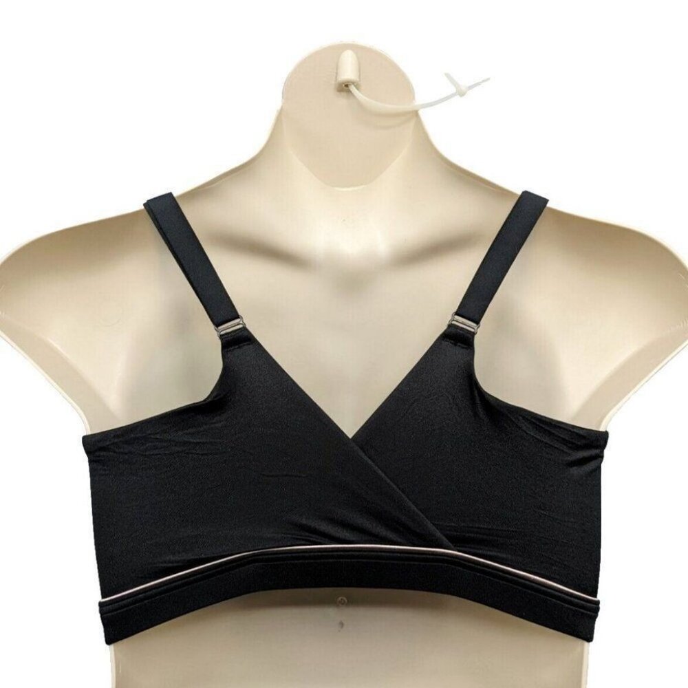 Cacique Womens Bra 38G Lightly Lined Lounge Wireless Black Lane Bryant - Picture 3 of 8